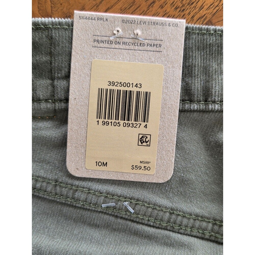 Levi's Classic Women's Mid Rise Straight Leg Jeans Corduroy Pants 10 M Ivy Green - Picture 9 of 13